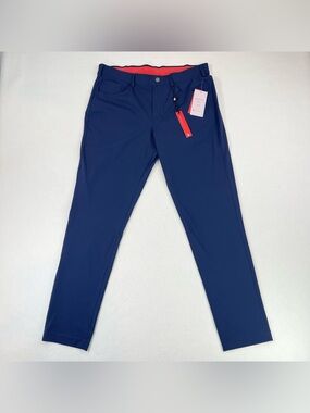 Redvanly Kent Pants Men’s L (34) Blue Performance Golf Chino Stretch Active NWT